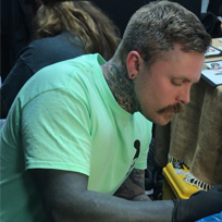 Sneaky-Mitch, tattooist at Gold Room Tattoo, Leeds, UK
